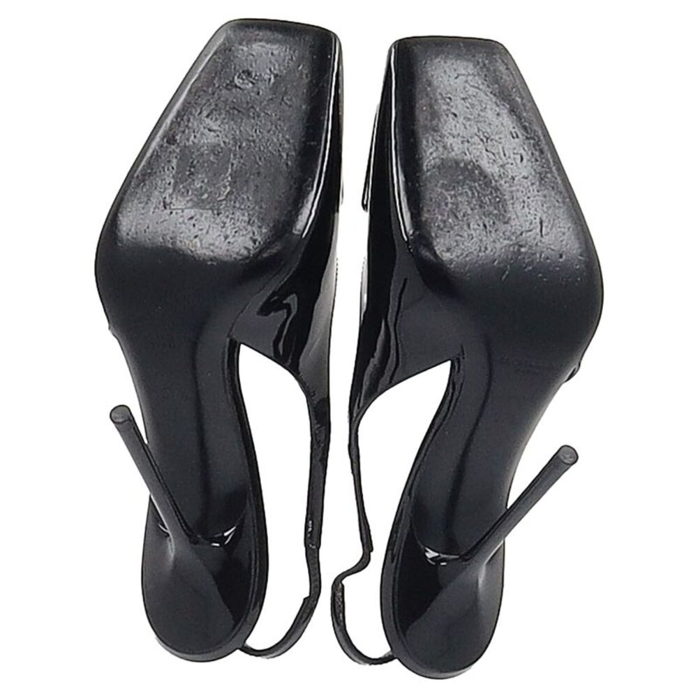 Saint Laurent Pablo Slingback Pumps in Black Leather - Picture 7 of 7